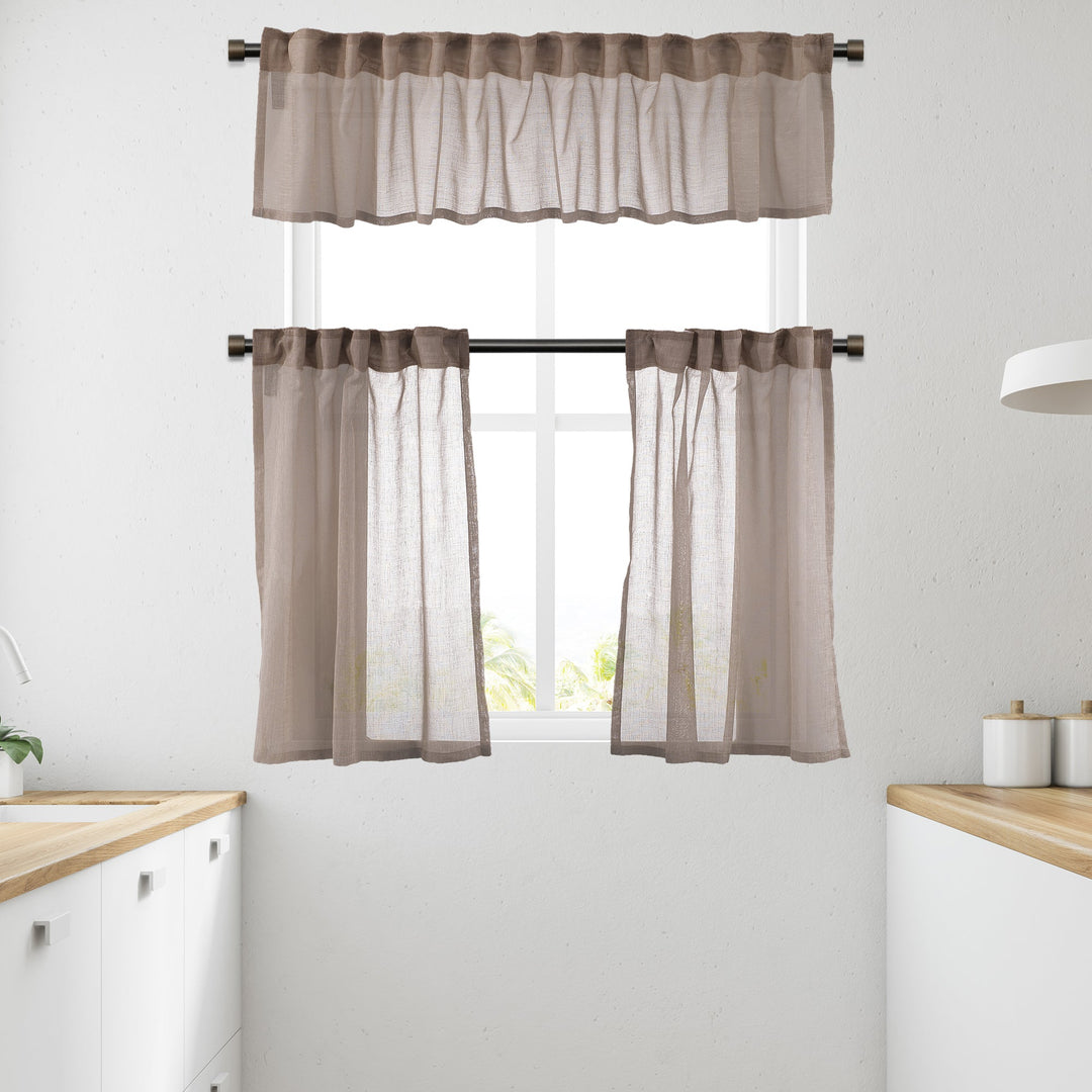 Linen Look Sheer Valances