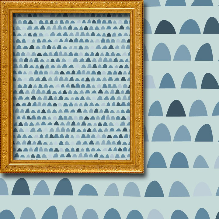 blue geometric pattern on a matching background