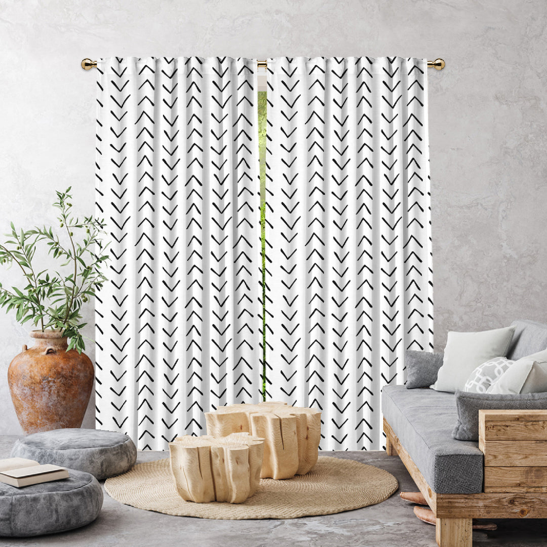 Boho design curtain fabric featuring a soft natural texture and warm earthy tones, offering gentle light diffusion and a relaxed contemporary look, highlighting its woven bohemian pattern and versatile decorative style.