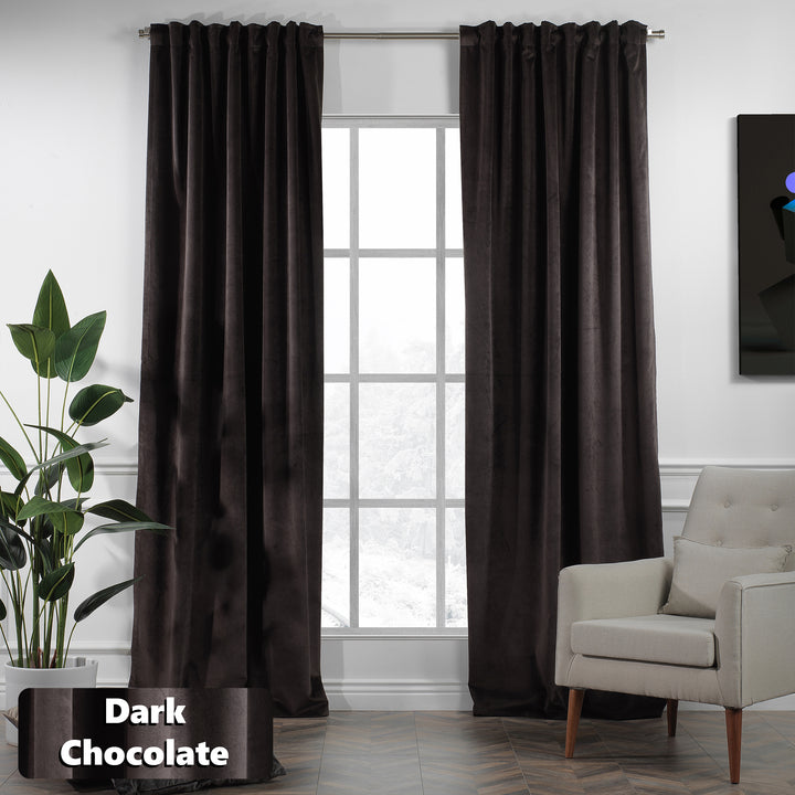 Custom‑fit matte velvet eyelet curtain with a smooth, weighty drop and minimal look