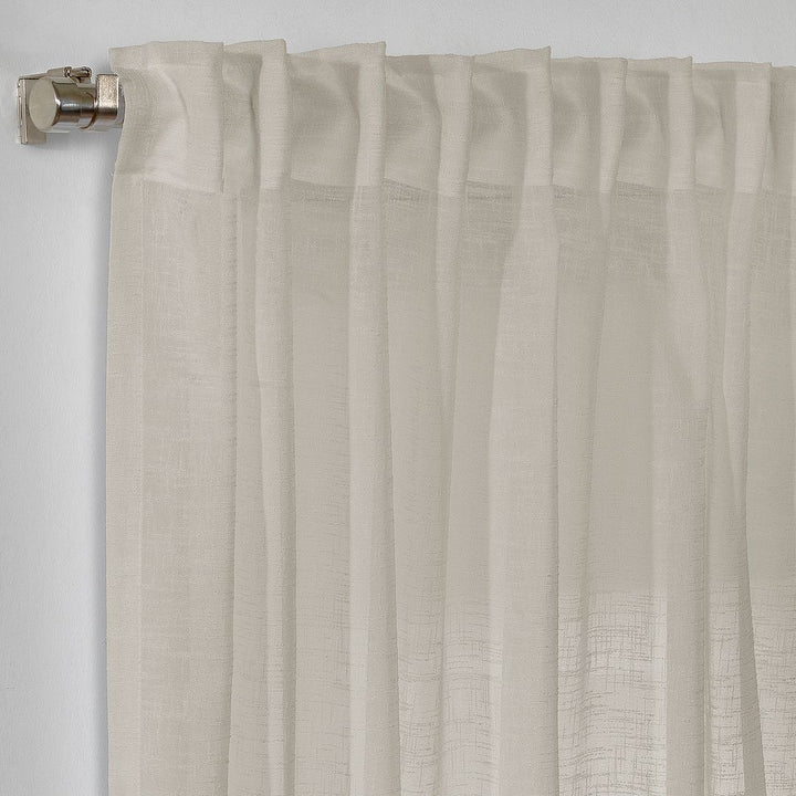 Linen Look Semi‑Sheer Curtains – Made to Measure in Multiple Colours