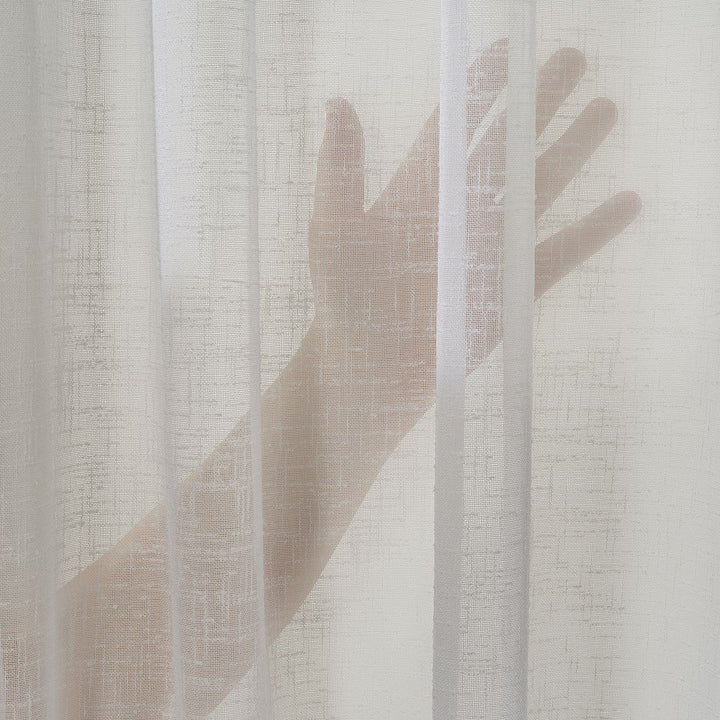 Linen Look Semi‑Sheer Curtains – Made to Measure in Multiple Colours
