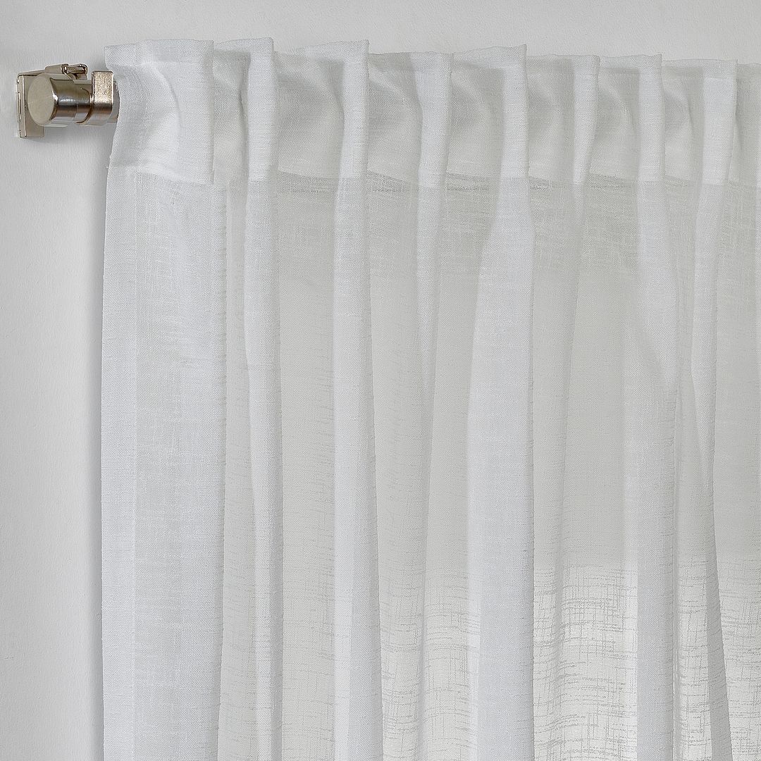 Linen Look Semi‑Sheer Curtains – Made to Measure in Multiple Colours