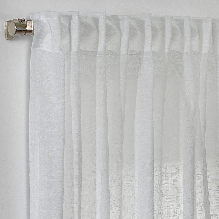 Linen Look Semi‑Sheer Curtains – Made to Measure in Multiple Colours