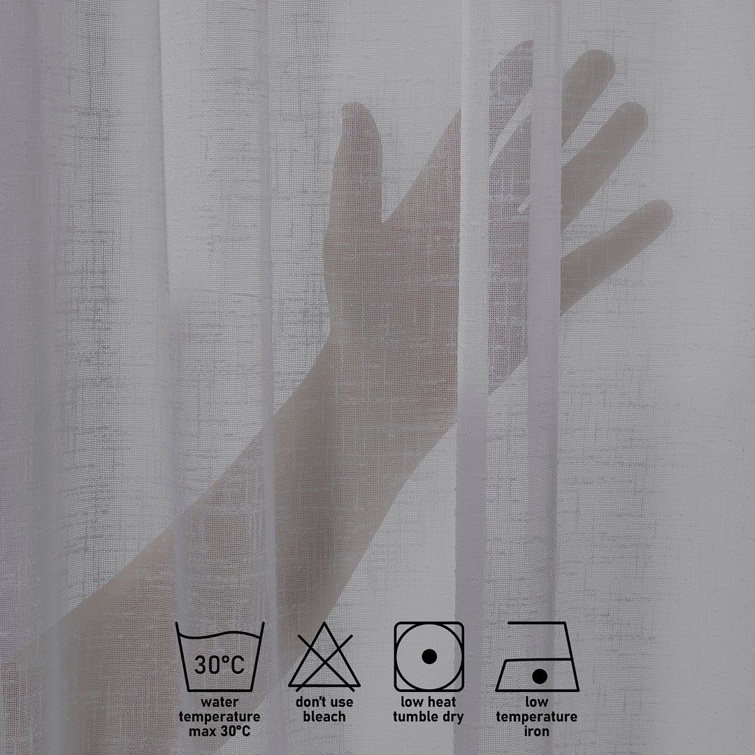 Linen Look Semi‑Sheer Curtains – Made to Measure in Multiple Colours