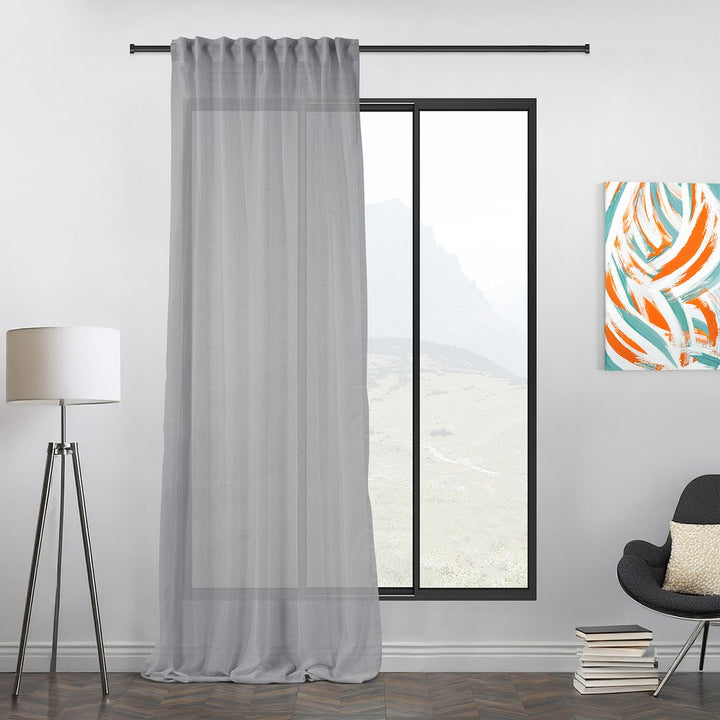 Linen Look Semi‑Sheer Curtains – Made to Measure in Multiple Colours