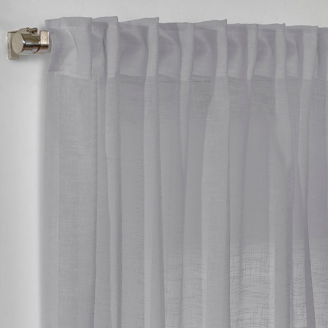 Linen Look Semi‑Sheer Curtains – Made to Measure in Multiple Colours