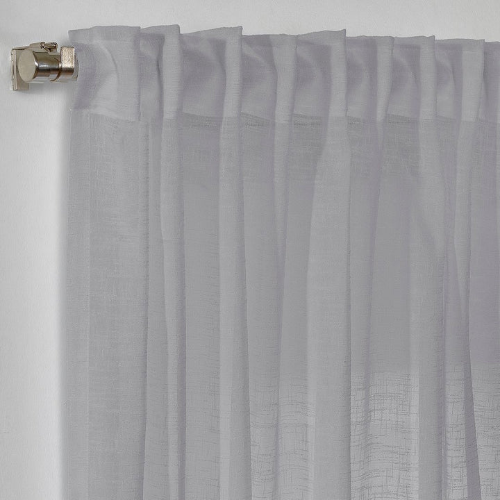 Linen Look Semi‑Sheer Curtains – Made to Measure in Multiple Colours