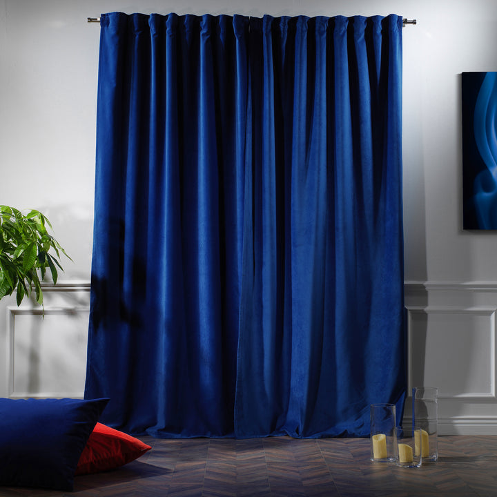 Soft matte velvet curtain with deep, natural folds and a premium tailored finish.