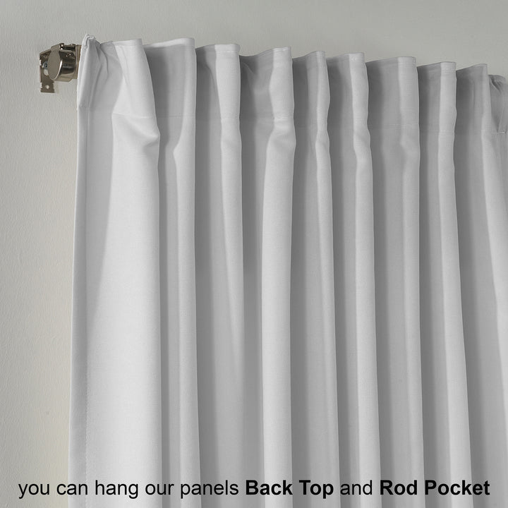 A made to measure kitchen valance in pure white velour, featuring a soft lightweight surface and neatly tailored edges for a refined bright finish