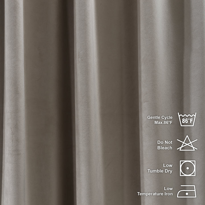 Made to measure seashell matte velvet curtain featuring a soft smooth drape and muted velvety texture, offering gentle light reduction and a warm elegant look, highlighting its subtle seashell tone and premium modern velvet finish.