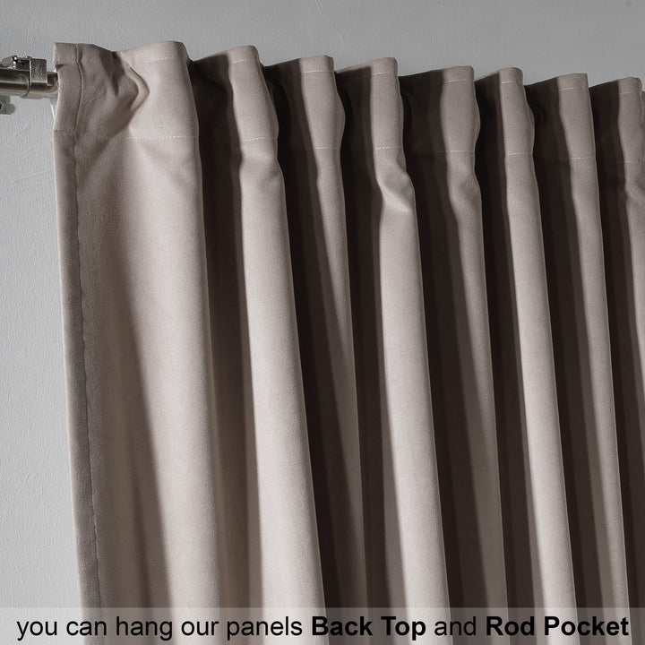 Made to measure tan matte velvet curtain featuring a soft smooth drape and muted velvety texture, offering gentle light reduction and a warm natural look, highlighting its earthy tan tone and premium modern velvet finish.