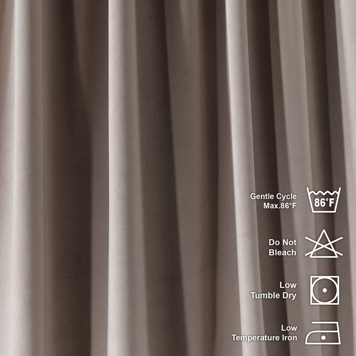 Made to measure tan matte velvet curtain featuring a soft smooth drape and muted velvety texture, offering gentle light reduction and a warm natural look, highlighting its earthy tan tone and premium modern velvet finish.