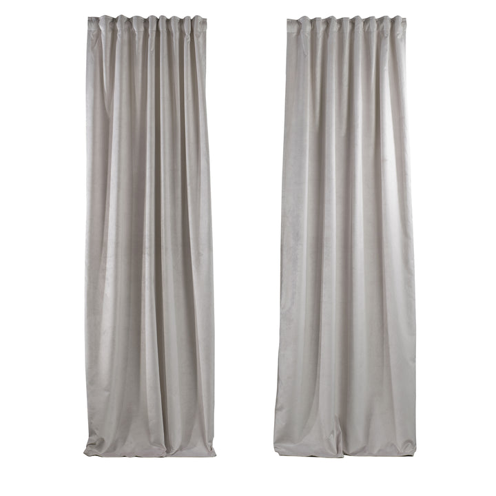 Matte velvet extra‑long extra‑wide made‑to‑measure curtain with soft matte texture and elegant full‑length drape.