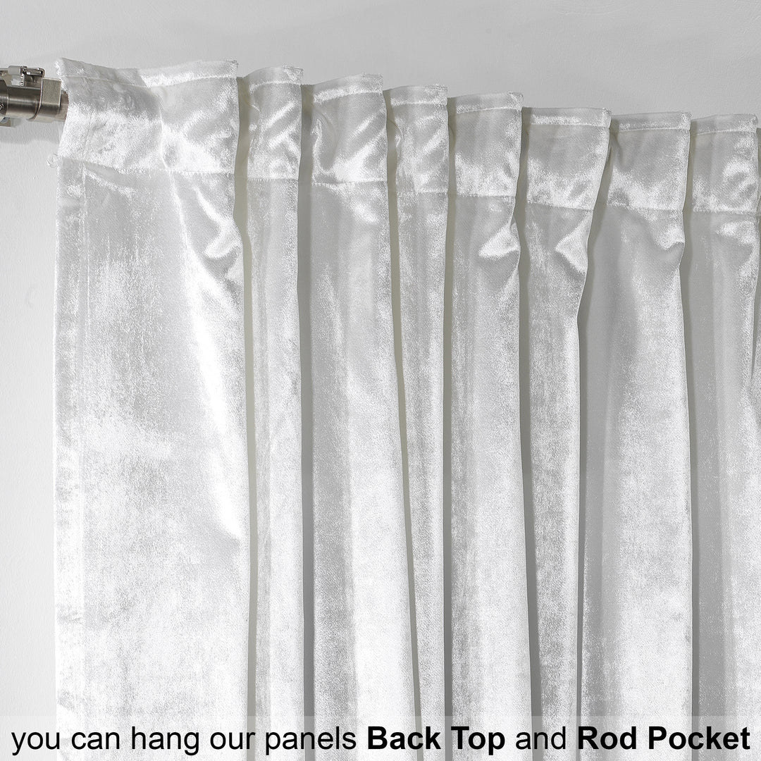 Close‑up of white shiny velvet fabric featuring clean pile definition and a smooth, premium look.”