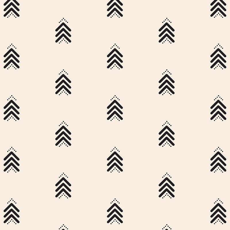 Pattern of black chevrons on a beige background