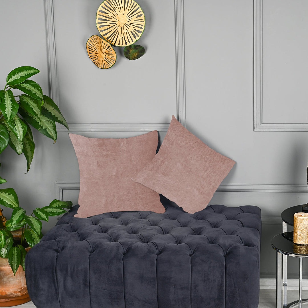 A made to measure cushion cover in soft pale‑white matte velvet, shown with a smooth low‑sheen surface and crisp tailored edges for a clean modern finish