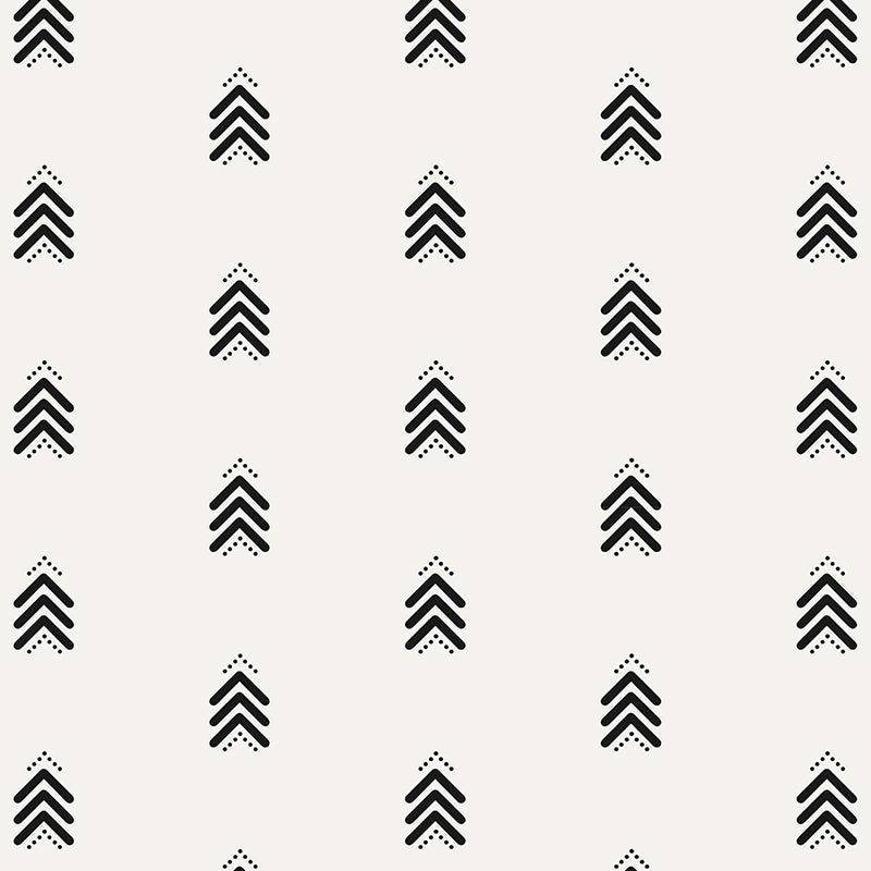Pattern of black chevron arrows on a white background